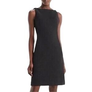 MM LaFleur Lydia Dress Charcoal Gray Ponte Knit Sleeveless Twist Strap Size 8